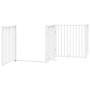 Puerta de perros plegable 4 paneles madera abeto blanco 320 cm by , Dog kennels and fences - Ref: Foro24-352283, Price: 87,57...