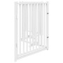 Puerta de perros plegable 4 paneles madera abeto blanco 320 cm by , Dog kennels and fences - Ref: Foro24-352283, Price: 87,57...