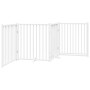 Puerta de perros plegable 4 paneles madera abeto blanco 320 cm by , Dog kennels and fences - Ref: Foro24-352283, Price: 87,57...