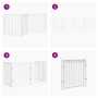 Puerta de perros plegable 4 paneles madera abeto blanco 320 cm by , Dog kennels and fences - Ref: Foro24-352283, Price: 87,57...