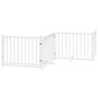 Puerta de perros plegable 4 paneles madera abeto blanco 320 cm by , Dog kennels and fences - Ref: Foro24-352281, Price: 68,96...