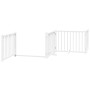 Puerta de perros plegable 4 paneles madera abeto blanco 320 cm by , Dog kennels and fences - Ref: Foro24-352281, Price: 68,96...