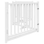 Puerta de perros plegable 4 paneles madera abeto blanco 320 cm by , Dog kennels and fences - Ref: Foro24-352281, Price: 68,96...