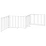 Puerta de perros plegable 4 paneles madera abeto blanco 320 cm by , Dog kennels and fences - Ref: Foro24-352281, Price: 68,96...