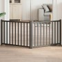 Puerta de perros plegable 2 paneles madera abeto negro 160 cm by , Dog kennels and fences - Ref: Foro24-352288, Price: 36,17 ...