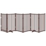 Puerta de perros plegable 6 paneles madera abeto marrón 300 cm by , Dog kennels and fences - Ref: Foro24-352295, Price: 89,31...