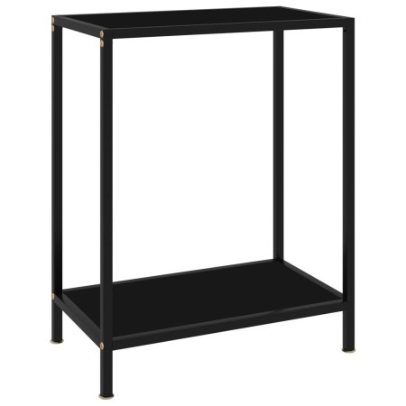 Mesa de consola negro vidrio templado 60x35x75 cm de vidaXL, Mesas auxiliares - Ref: Foro24-322828, Precio: 57,74 €, Descuent...