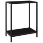 Console table black tempered glass 60x35x75 cm by vidaXL, Side tables - Ref: Foro24-322828, Price: 57,74 €, Discount: %