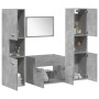 Juego muebles de baño 4 pzas madera contrachapada gris hormigón by , Bathroom furniture - Ref: Foro24-3324874, Price: 162,20 ...