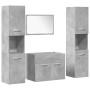 Juego muebles de baño 4 pzas madera contrachapada gris hormigón by , Bathroom furniture - Ref: Foro24-3324874, Price: 162,20 ...