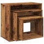 Mesas apilables 3 uds madera de ingeniería envejecida de , Mesas auxiliares - Ref: Foro24-856674, Precio: 69,13 €, Descuento: %