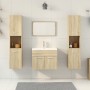 Juego de muebles de baño 5 pzas madera ingeniería roble Sonoma | Foro24|Onlineshop| Casa, Jardín y Más Foro24.es