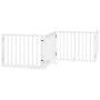 Puerta para perros plegable 4 paneles madera álamo blanca 320cm by , Dog kennels and fences - Ref: Foro24-352185, Price: 69,4...