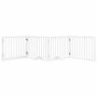 Puerta para perros plegable 4 paneles madera álamo blanca 320cm by , Dog kennels and fences - Ref: Foro24-352185, Price: 69,4...