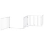 Puerta para perros plegable 4 paneles madera álamo blanca 320cm by , Dog kennels and fences - Ref: Foro24-352185, Price: 69,4...