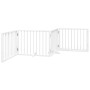 Puerta para perros plegable 4 paneles madera álamo blanca 320cm by , Dog kennels and fences - Ref: Foro24-352185, Price: 69,4...