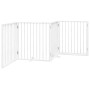 Puerta para perros plegable 4 paneles madera álamo blanca 320cm by , Dog kennels and fences - Ref: Foro24-352187, Price: 89,0...