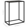 Black tempered glass console table 60x35x75 cm by vidaXL, Side tables - Ref: Foro24-322806, Price: 52,72 €, Discount: %