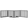 Puerta para perros plegable 4 paneles madera álamo negra 320 cm by , Dog kennels and fences - Ref: Foro24-352193, Price: 68,9...