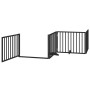 Puerta para perros plegable 4 paneles madera álamo negra 320 cm by , Dog kennels and fences - Ref: Foro24-352193, Price: 68,9...