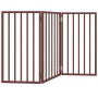 Puerta para perros plegable 3 paneles madera álamo marrón 150cm by , Dog kennels and fences - Ref: Foro24-352198, Price: 45,6...