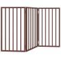 Puerta para perros plegable 3 paneles madera álamo marrón 150cm by , Dog kennels and fences - Ref: Foro24-352198, Price: 45,6...