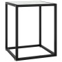 Mesa de centro negra con vidrio de mármol blanco 40x40x50 cm de vidaXL, Mesas de centro - Ref: Foro24-322909, Precio: 38,89 €...