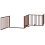 Puerta para perros plegable 4 paneles madera álamo marrón 320cm by , Dog kennels and fences - Ref: Foro24-352201, Price: 67,5...