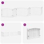 Puerta de perros plegable 6 paneles madera álamo blanca 480 cm by , Dog kennels and fences - Ref: Foro24-3155617, Price: 102,...