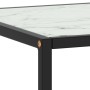 Mesa de centro negra con vidrio de mármol blanco 40x40x50 cm de vidaXL, Mesas de centro - Ref: Foro24-322909, Precio: 38,89 €...