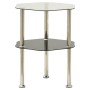 Side table with 2 levels, transparent glass and black, 38x38x50 cm by vidaXL, Side tables - Ref: Foro24-322791, Price: 28,92 ...