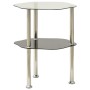 Side table with 2 levels, transparent glass and black, 38x38x50 cm by vidaXL, Side tables - Ref: Foro24-322791, Price: 28,92 ...