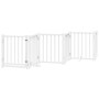 Puerta de perros plegable 12 paneles madera álamo blanca 600 cm by , Dog kennels and fences - Ref: Foro24-3155704, Price: 126...