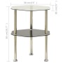 Side table with 2 levels, transparent glass and black, 38x38x50 cm by vidaXL, Side tables - Ref: Foro24-322791, Price: 28,92 ...