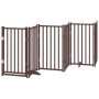 Puerta de perros plegable 12 paneles madera álamo marrón 600 cm by , Dog kennels and fences - Ref: Foro24-3155719, Price: 164...