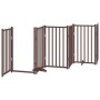 Puerta de perros plegable 12 paneles madera álamo marrón 600 cm by , Dog kennels and fences - Ref: Foro24-3155719, Price: 164...