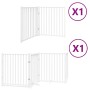 Puerta de perros plegable 6 paneles madera álamo blanca 480 cm by , Dog kennels and fences - Ref: Foro24-3155733, Price: 123,...