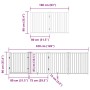 Puerta de perros plegable 6 paneles madera álamo blanca 480 cm by , Dog kennels and fences - Ref: Foro24-3155733, Price: 123,...