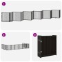 Puerta de perros plegable 12 paneles madera álamo negra 960 cm by , Dog kennels and fences - Ref: Foro24-3155744, Price: 230,...