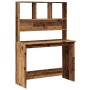 Escritorio estantes madera ingeniería envejecida 102x45x148 cm by , Desks - Ref: Foro24-855834, Price: 87,85 €, Discount: %