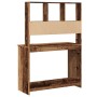 Escritorio estantes madera ingeniería envejecida 102x45x148 cm by , Desks - Ref: Foro24-855834, Price: 87,85 €, Discount: %