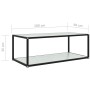 Weißer Couchtisch aus gehärtetem Glas, 100 x 50 x 35 cm von vidaXL, Couchtisch - Ref: Foro24-322899, Preis: 63,61 €, Rabatt: %