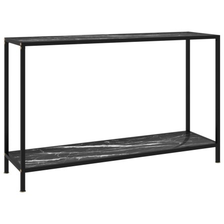 Console table black tempered glass 120x35x75 cm by vidaXL, Side tables - Ref: Foro24-322842, Price: 90,70 €, Discount: %