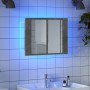 Armario con espejo LED madera gris hormigón 60x12x45 cm de , Tocadores de baño - Ref: Foro24-856281, Precio: 60,14 €, Descuen...