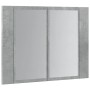 Armario con espejo LED madera gris hormigón 60x12x45 cm de , Tocadores de baño - Ref: Foro24-856281, Precio: 60,14 €, Descuen...