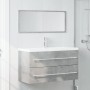 Set muebles de baño 2 piezas madera contrachapada gris hormigón | Foro24|Onlineshop| Casa, Jardín y Más Foro24.es