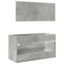 Set muebles de baño 2 piezas madera contrachapada gris hormigón | Foro24|Onlineshop| Casa, Jardín y Más Foro24.es