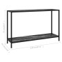 Console table black tempered glass 120x35x75 cm by vidaXL, Side tables - Ref: Foro24-322842, Price: 90,70 €, Discount: %