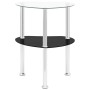 Side table 2 levels transparent and black glass 38x38x50 cm by vidaXL, Side tables - Ref: Foro24-322786, Price: 32,61 €, Disc...