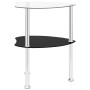 Side table 2 levels transparent and black glass 38x38x50 cm by vidaXL, Side tables - Ref: Foro24-322786, Price: 32,61 €, Disc...